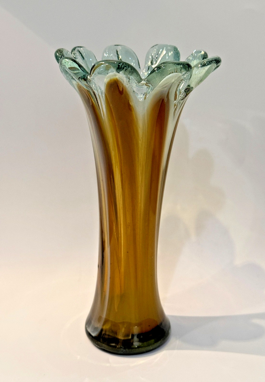 🌷 Venetian Collection Treviso Murano Style Art Glass Vase 10.5" NOS W/ Box